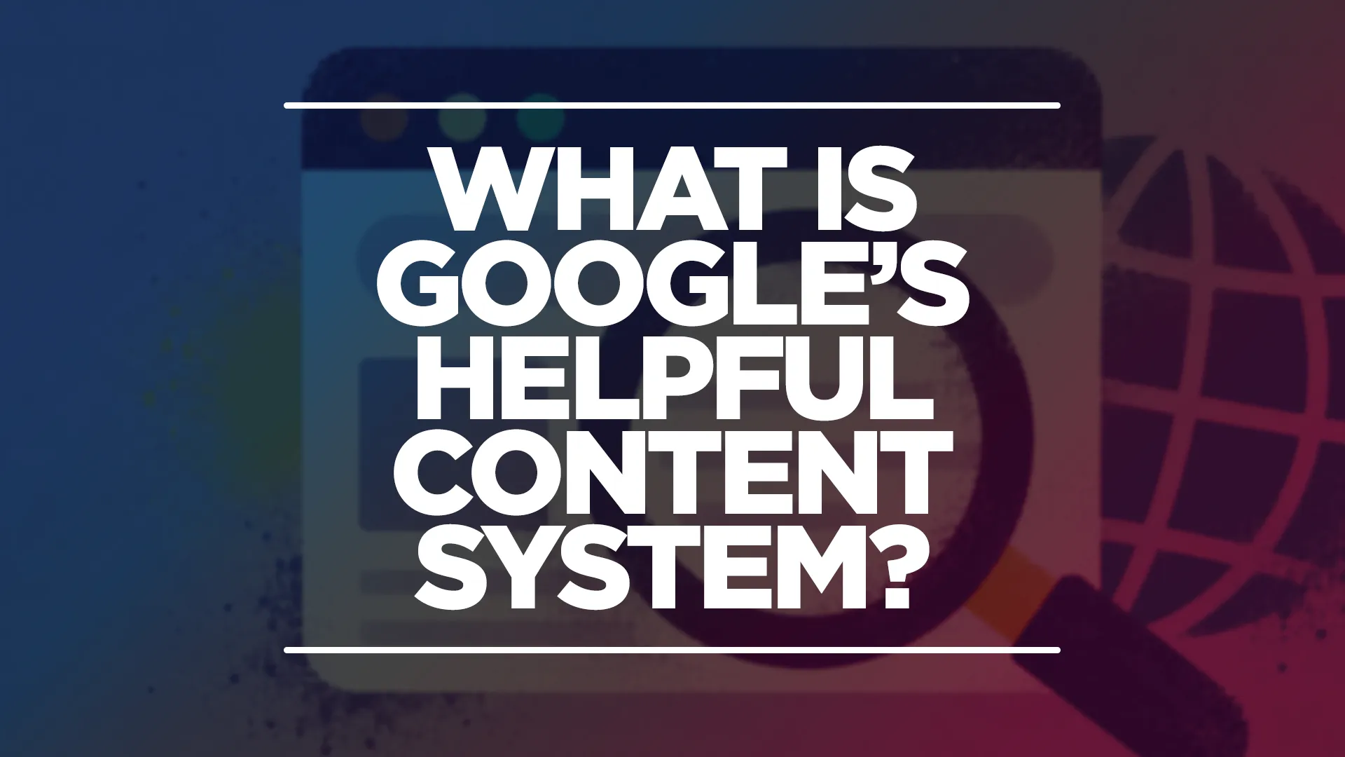 googles helpful content system with a web search in the background.